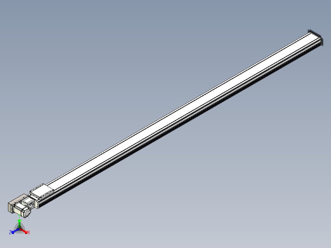 同步带全封闭直线模组TPA-HCB-105D-90-L2400-ML-Y-P20-N3正等轴测图