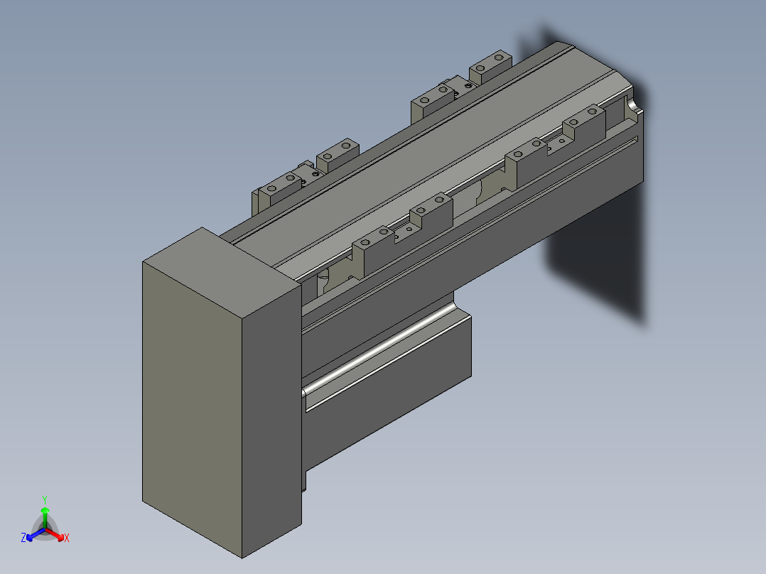直线模组LHA6-S100-D-200W(16丝杆)设计图纸正等轴测图