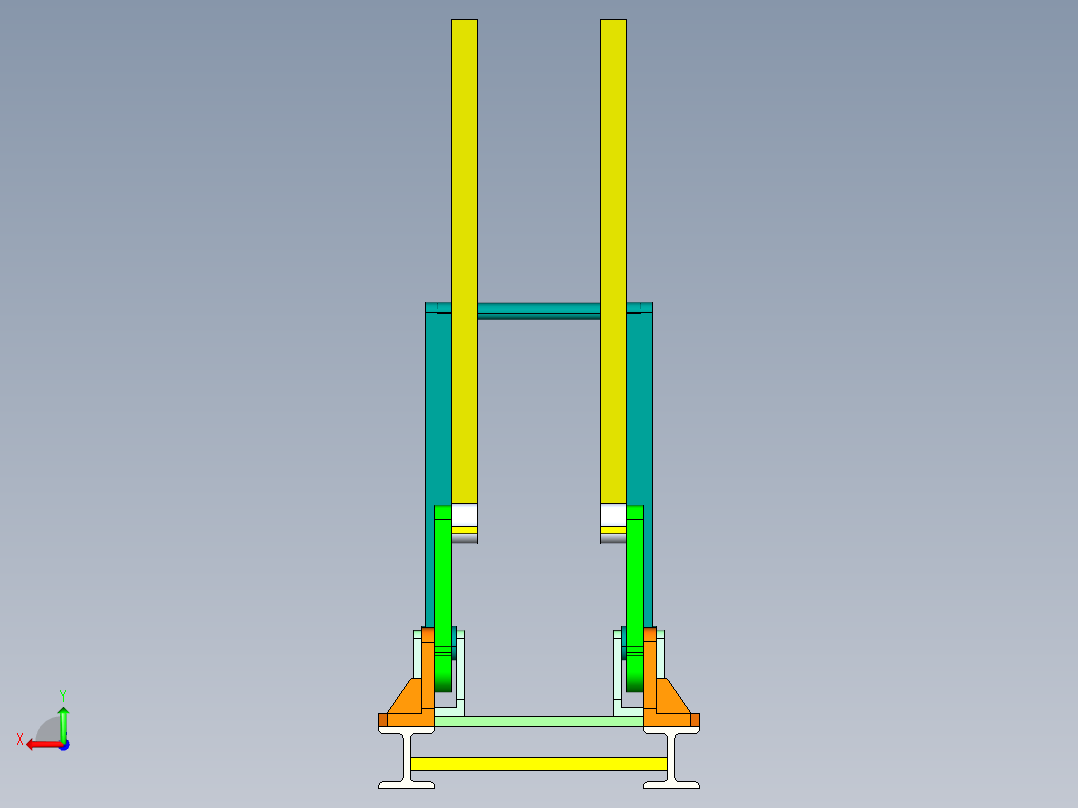 1G060--曲柄摇杆自动液面捞渣机+三维proe后视图