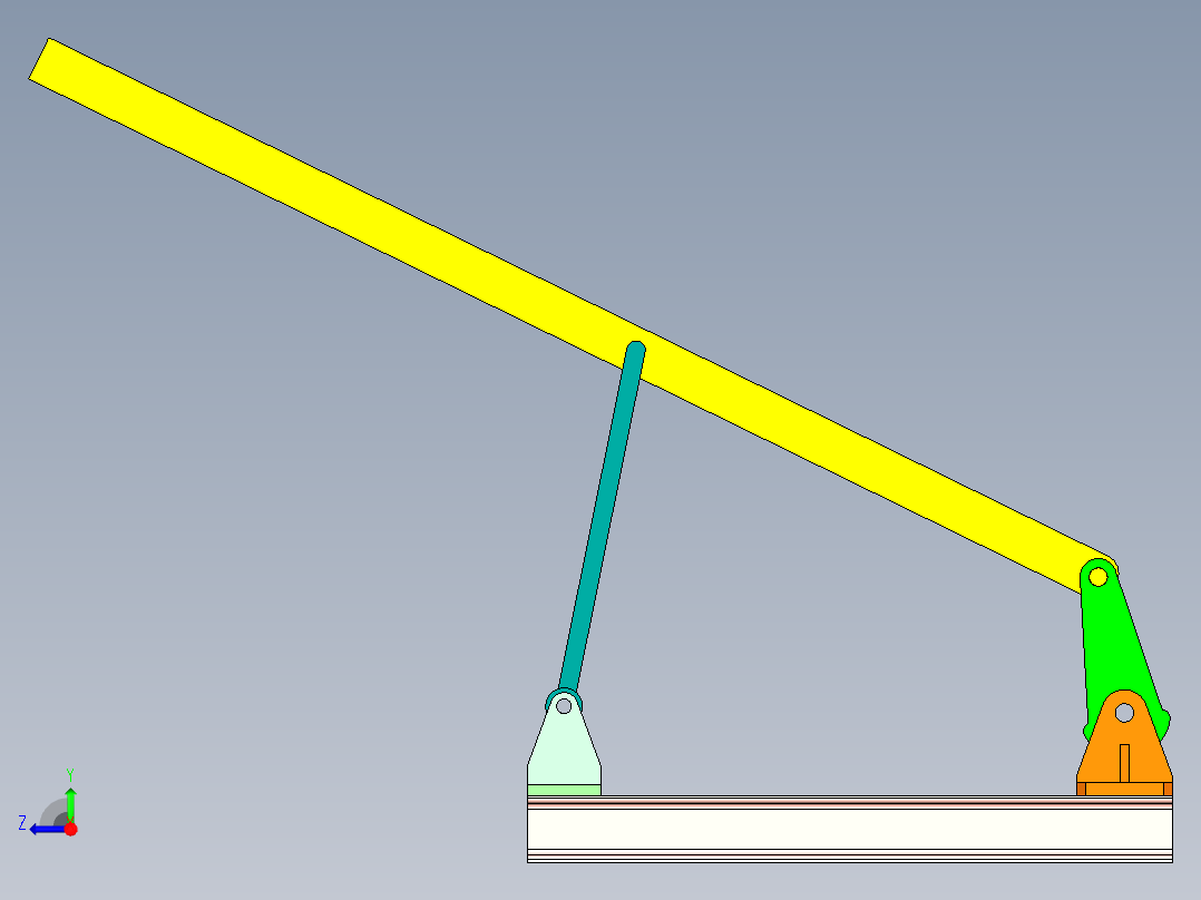 1G060--曲柄摇杆自动液面捞渣机+三维proe右视图
