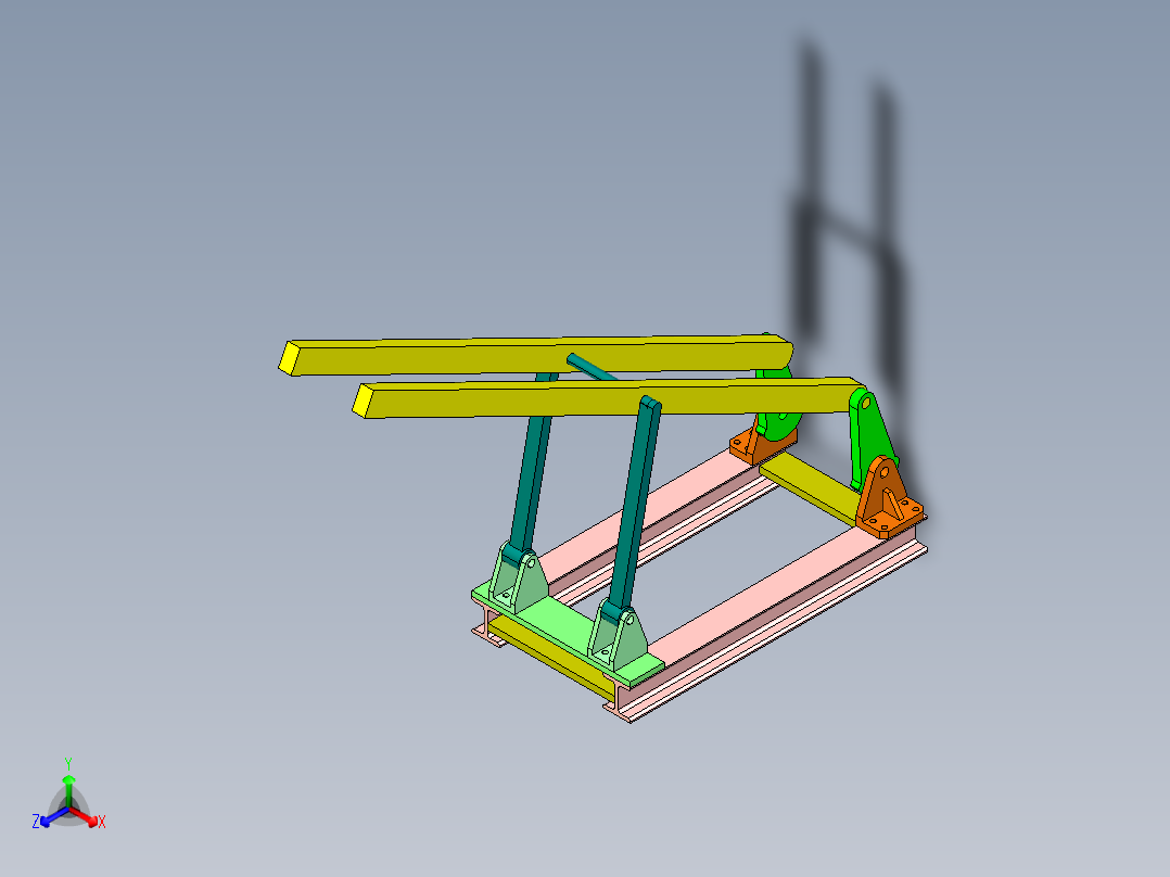 1G060--曲柄摇杆自动液面捞渣机+三维proe正等轴测图