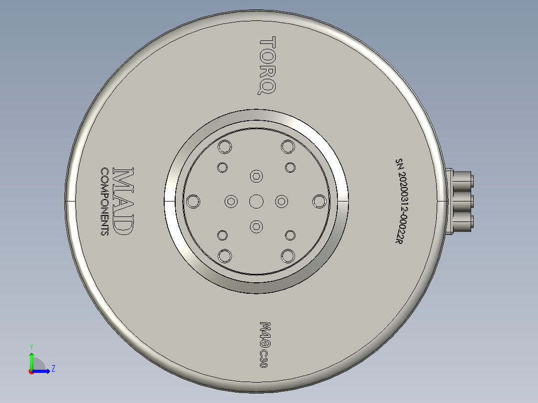 无刷电机 长航时无刷电机 多旋翼电机 M40C30无刷左视图