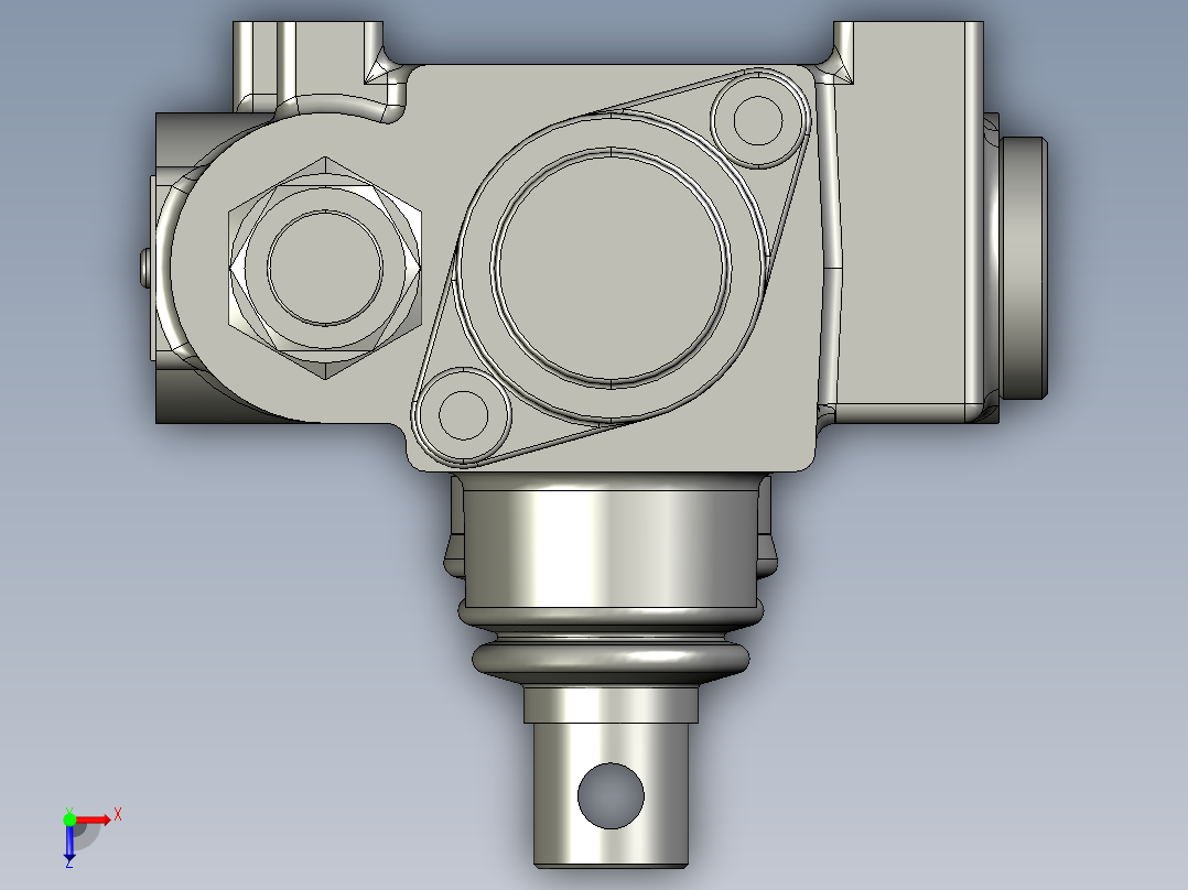 手动或机械控制液压方向控制阀LOT40俯视图