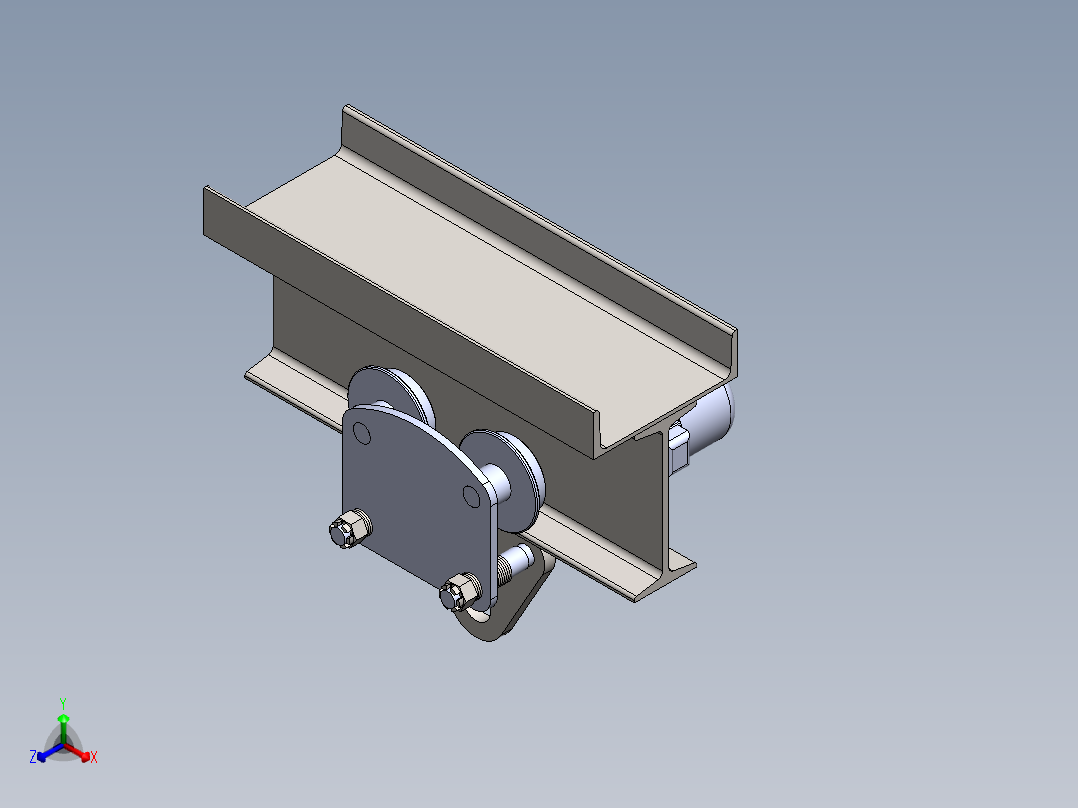 葫芦行走电机512401正等轴测图
