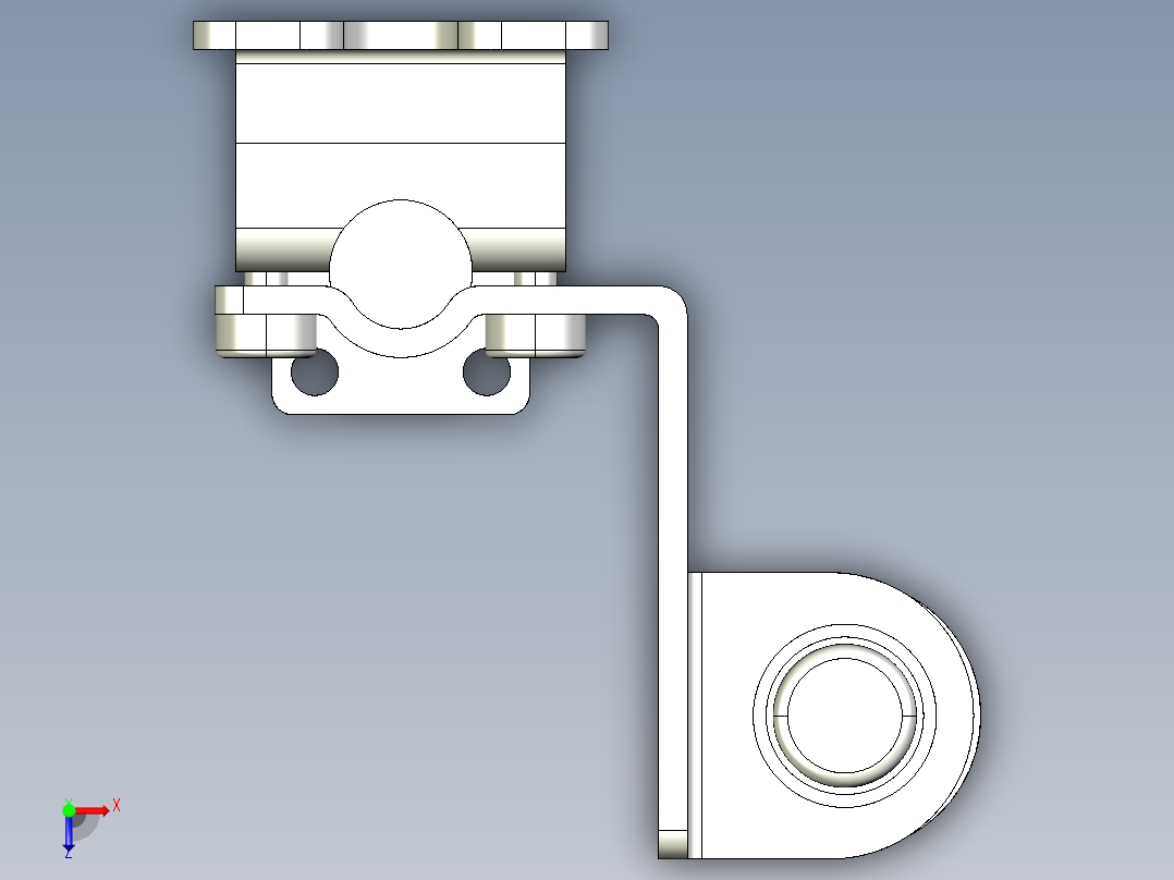 基恩士SL-JB15_back-mount_kc图纸模型俯视图