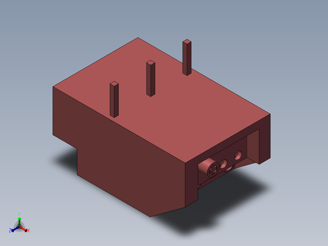 LRD340C热继电器 施耐德正等轴测图