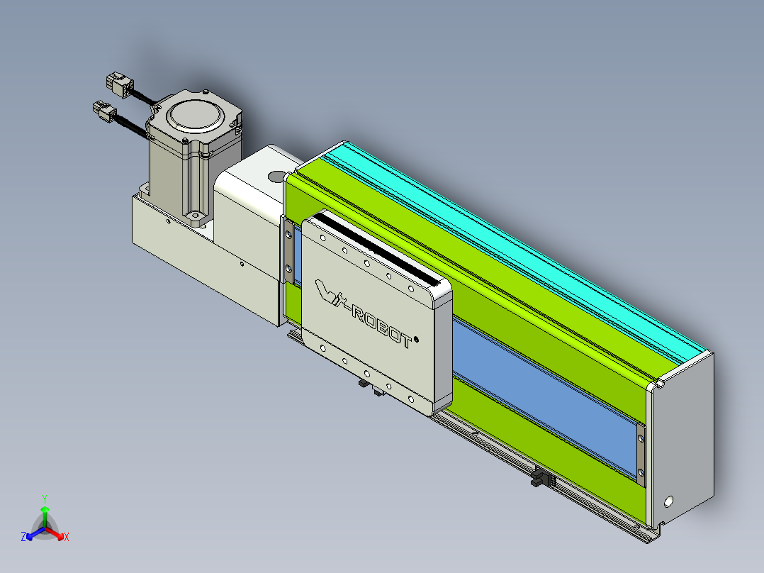 威洛博VBC同步带传动一无尘环境VBC17-L45-S200-BL-ZP75-C3正等轴测图
