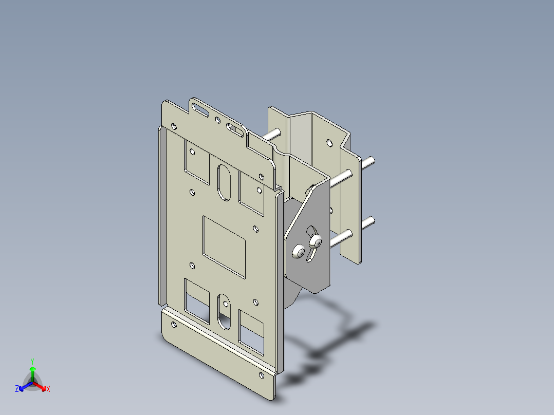 基恩士VT3-V7R_pole-bracket_kc图纸模型