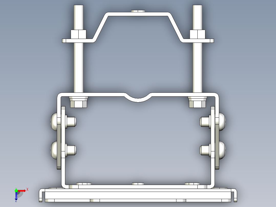 基恩士VT3-V7R_pole-bracket_kc图纸模型俯视图