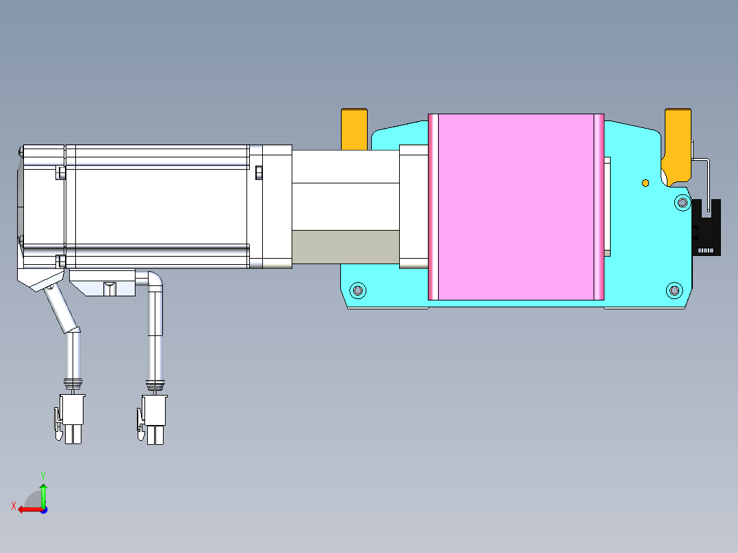 东锦同步带传动-直线滑台模组DH170B-L150-S1400-BL-P400W-C3后视图