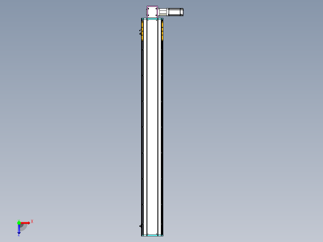 东锦同步带传动-直线滑台模组DH170B-L150-S1400-BL-P400W-C3俯视图