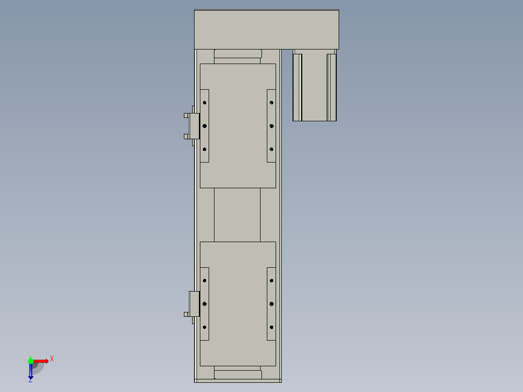 直线模组WG-LHC12-S200-R设计图纸俯视图