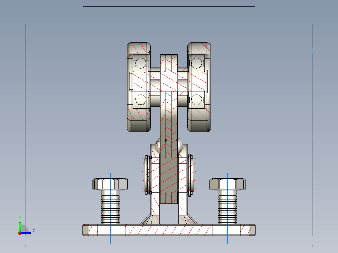 吊轮滑轮食堂大门的车厢CGS-250.8-P左视图