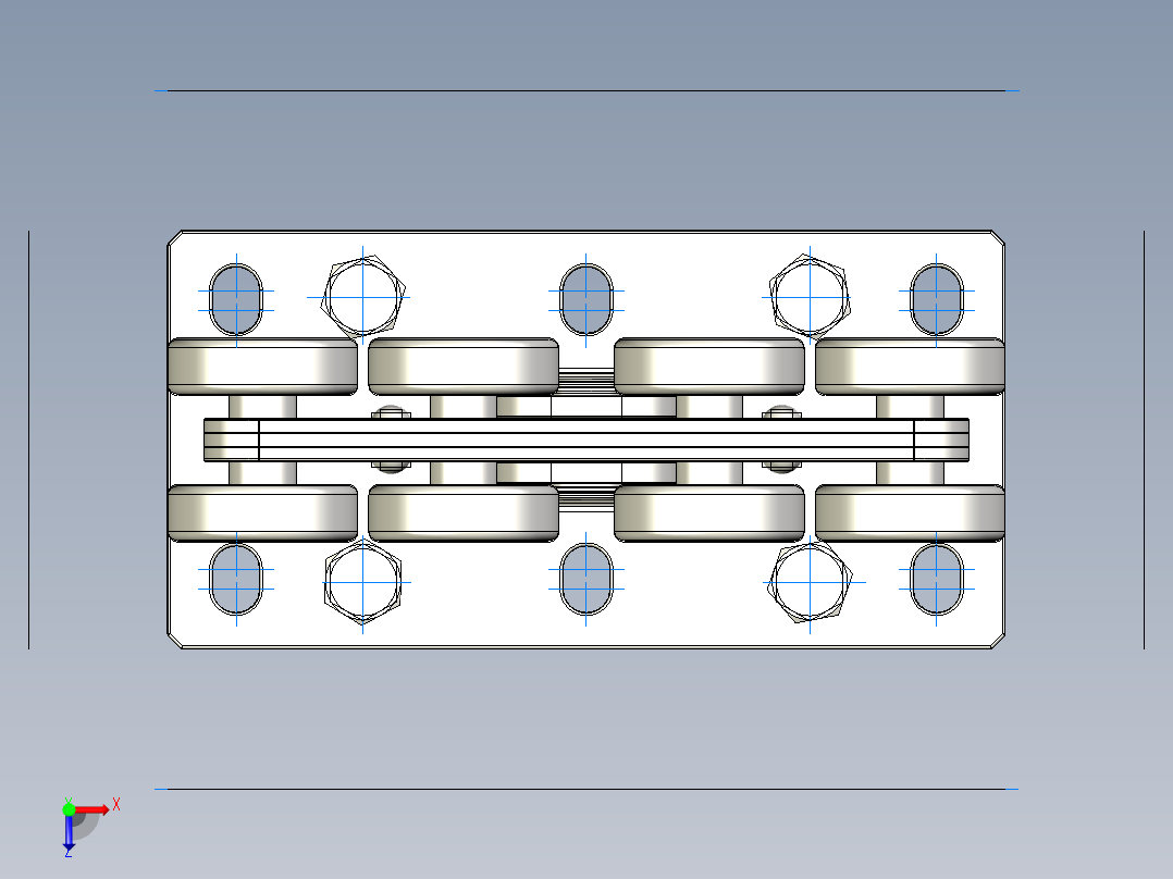 吊轮滑轮食堂大门的车厢CGS-250.8-P俯视图