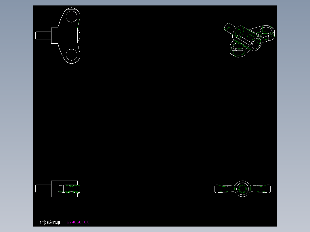 人體工學型把手(公牙SUS製)EWN.SST-p-2D多系列多零件图纸模型
