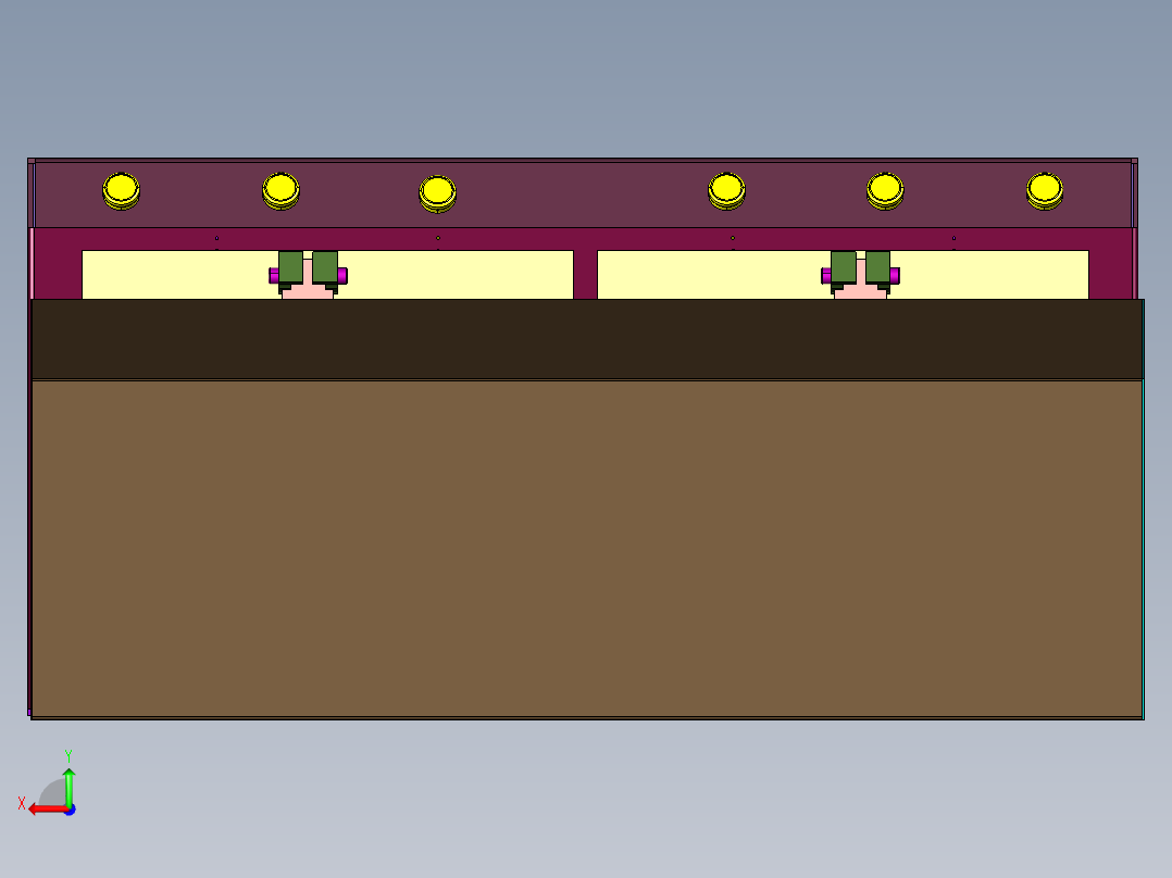 双位置探针针床后视图