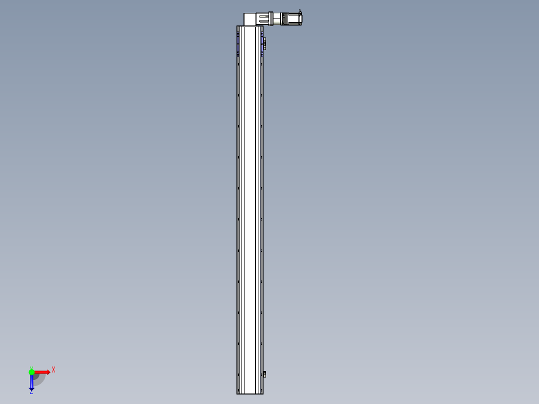 同步带滑台-半封闭B17-L100-S2100-R-P75-D3-N3俯视图