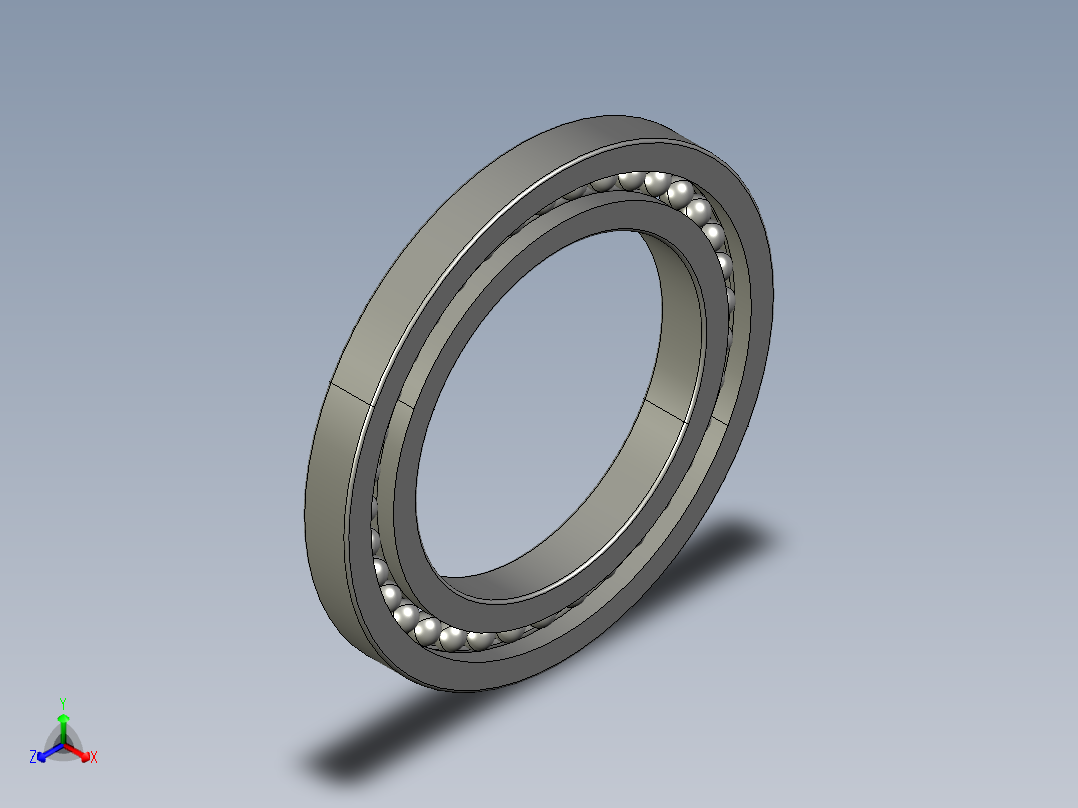 深沟球轴承16048正等轴测图