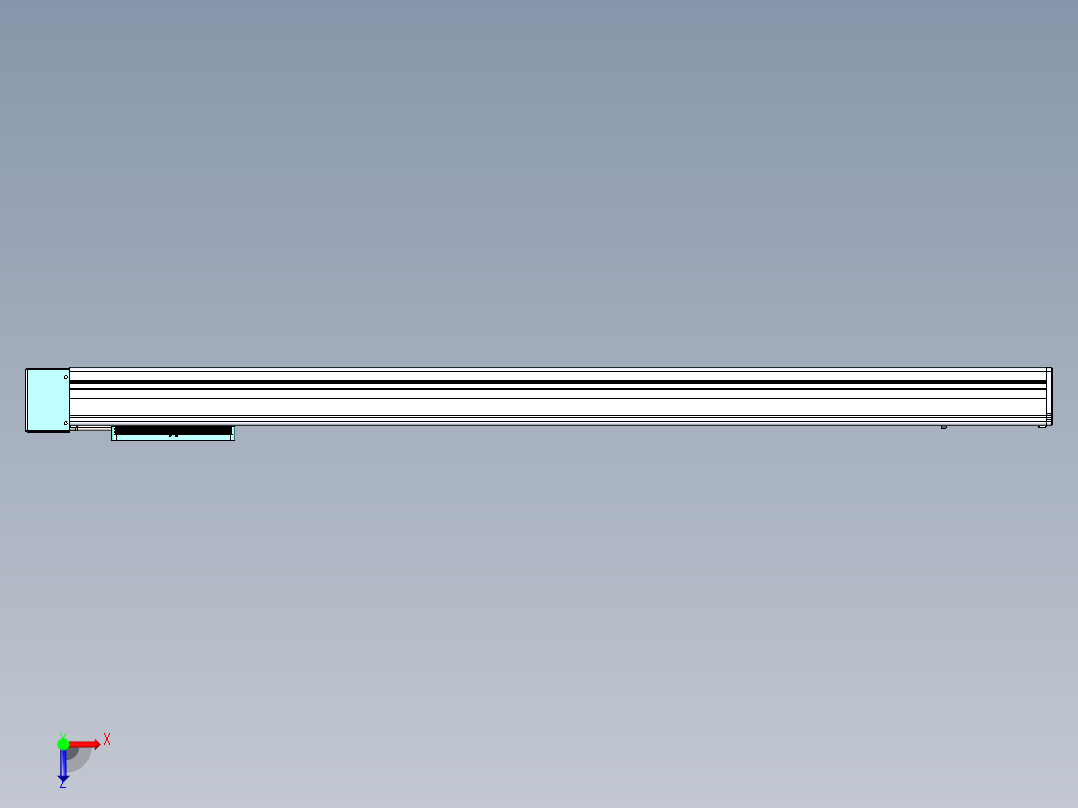 威洛博VC丝杆传动-无尘环境VC14-Lxx-C-S1000-BL-ZP75-C3俯视图