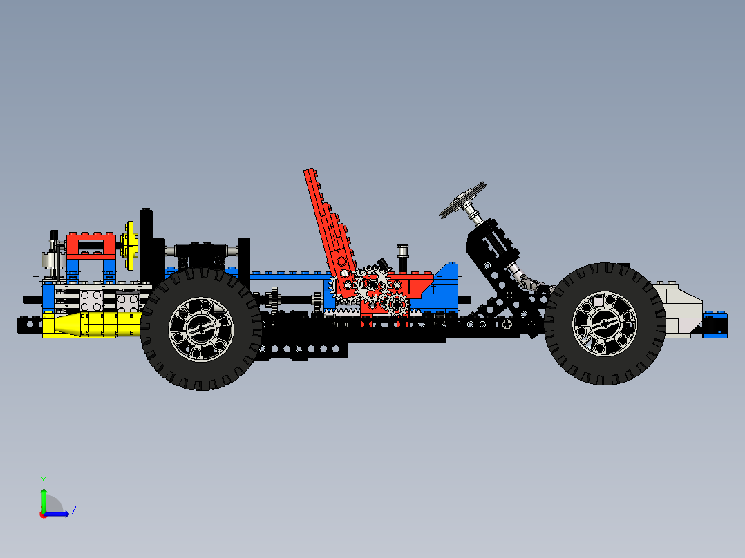 lego-technic-8860-car-chassis.3-乐高玩具赛车左视图