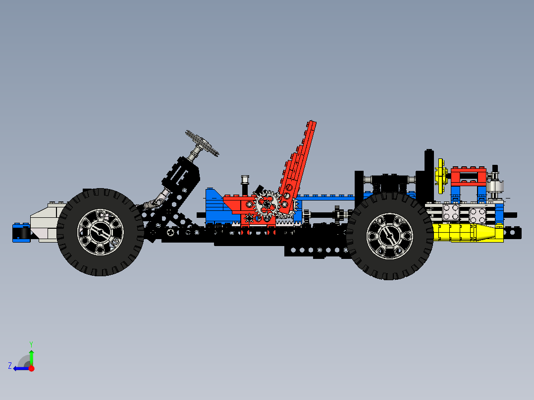 lego-technic-8860-car-chassis.3-乐高玩具赛车右视图