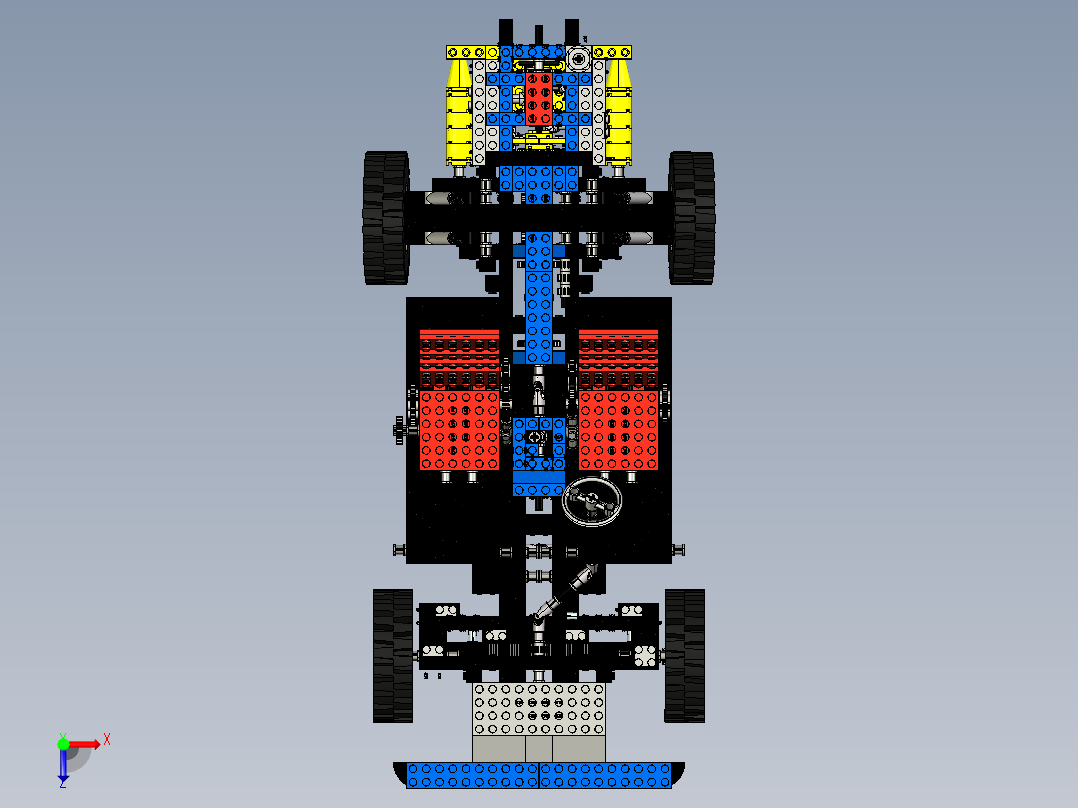 lego-technic-8860-car-chassis.3-乐高玩具赛车俯视图