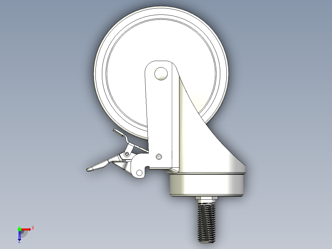 橡膠輪、導電輪(1500N)5537-3D多系列多零件图纸模型俯视图