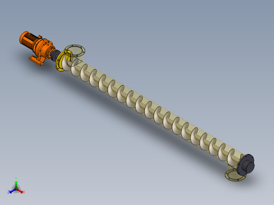 绞龙 螺旋<span style='color: red'>输送机</span>三维图==673951==300