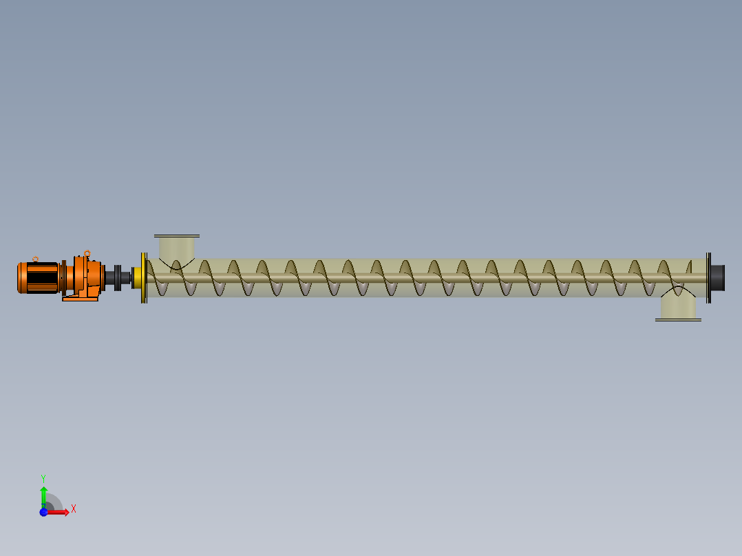 绞龙 螺旋输送机三维图==673951==300前视图