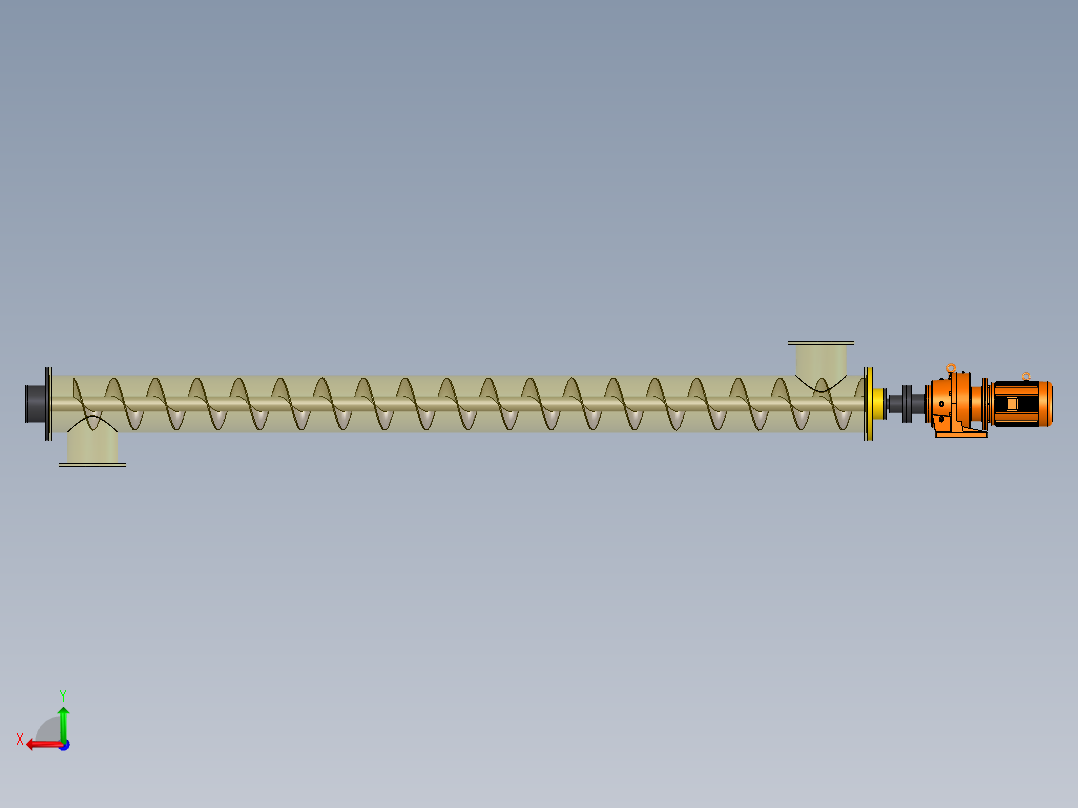 绞龙 螺旋输送机三维图==673951==300后视图