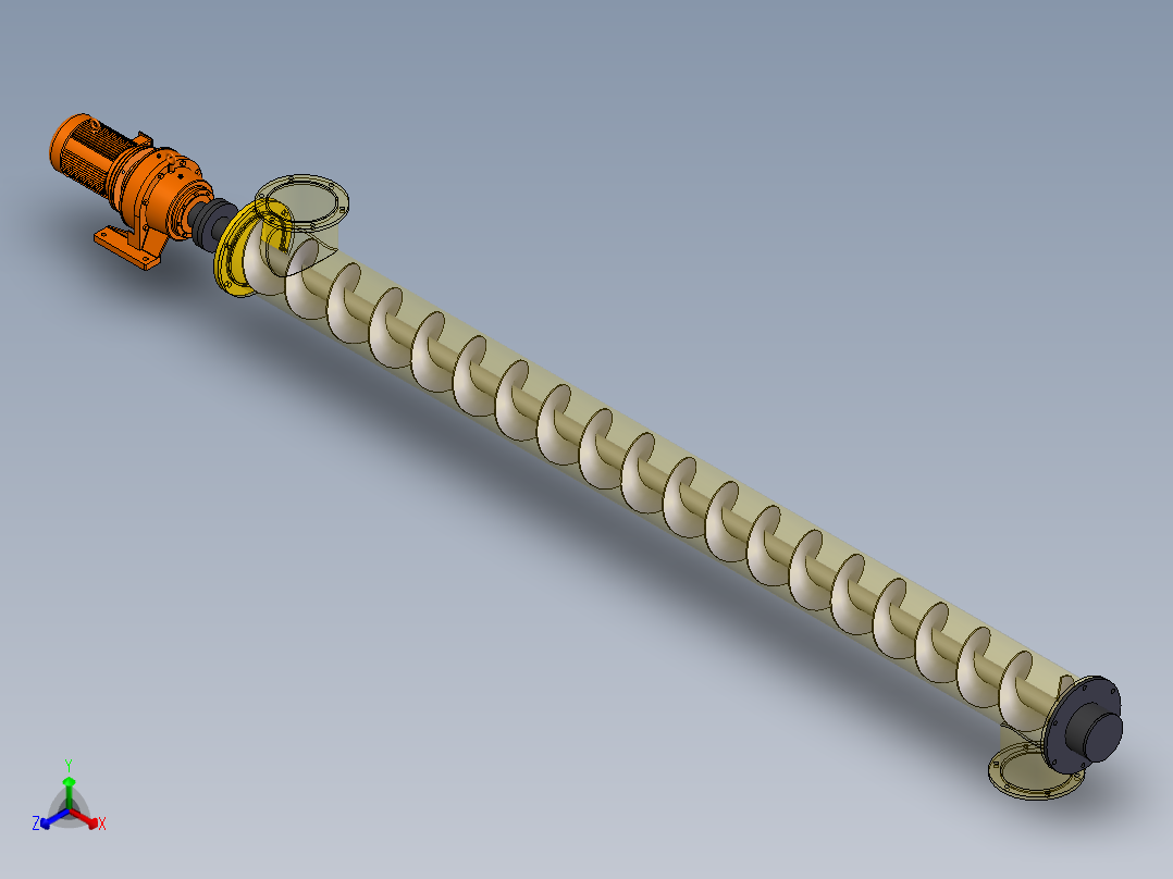 绞龙 螺旋输送机三维图==673951==300正等轴测图