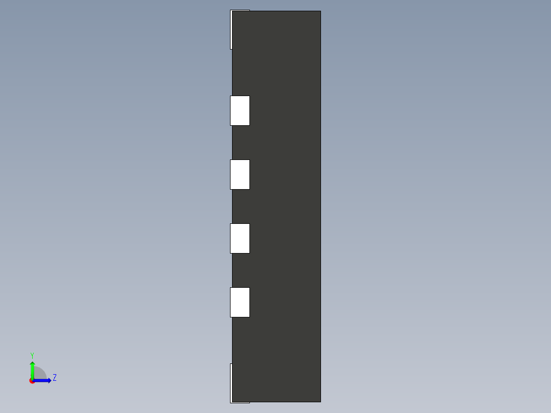 元器件3D封装qfn16-4x4152左视图