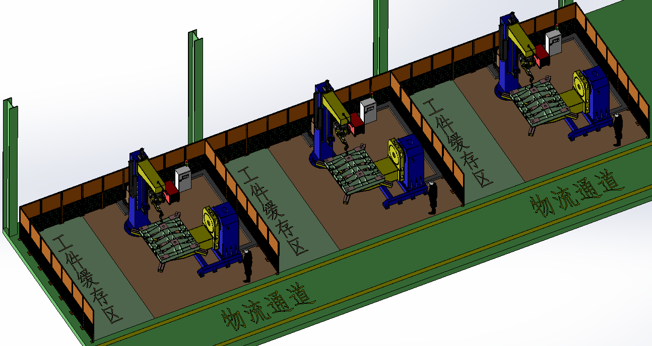 L型配旋转升降工作站sw16可编辑