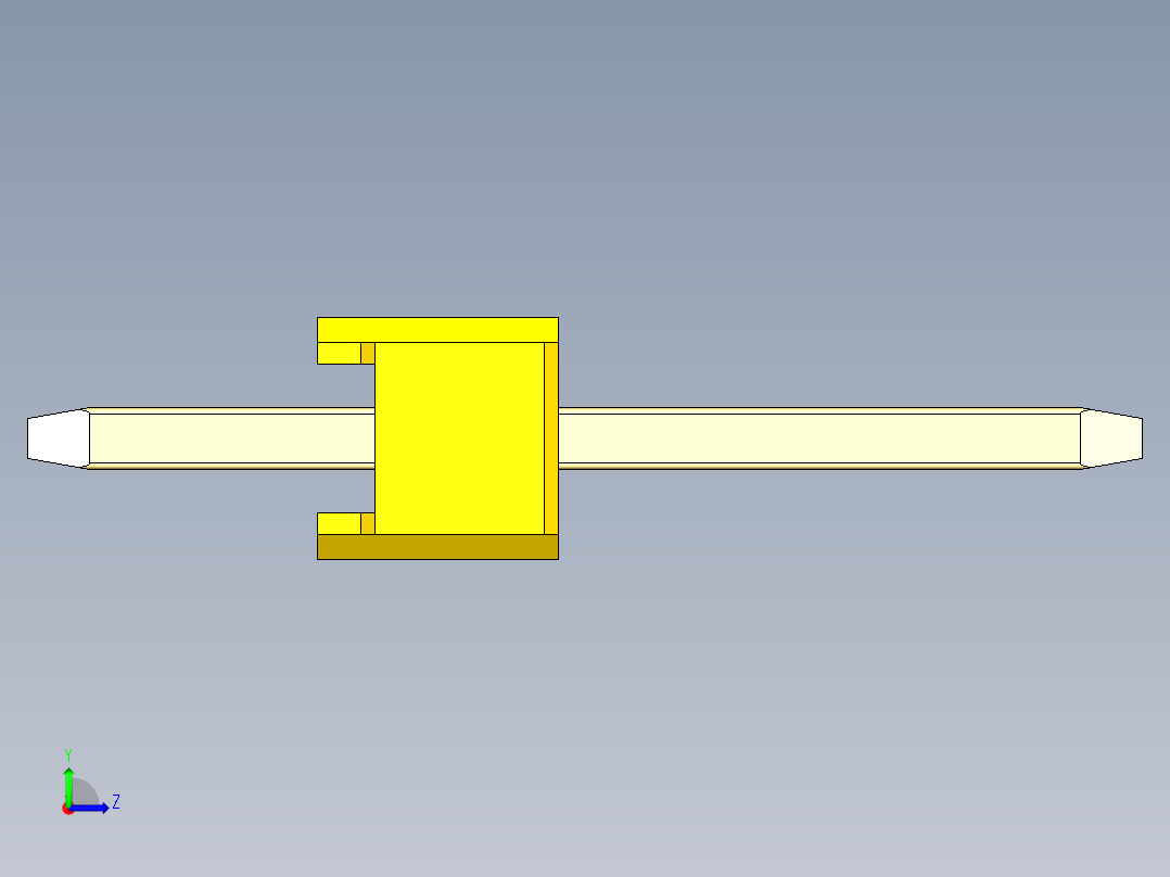 彩色公头100mil（2.54mm）系列-DS1021_yellow_1x09p_100mil_Type1_rev1.0左视图