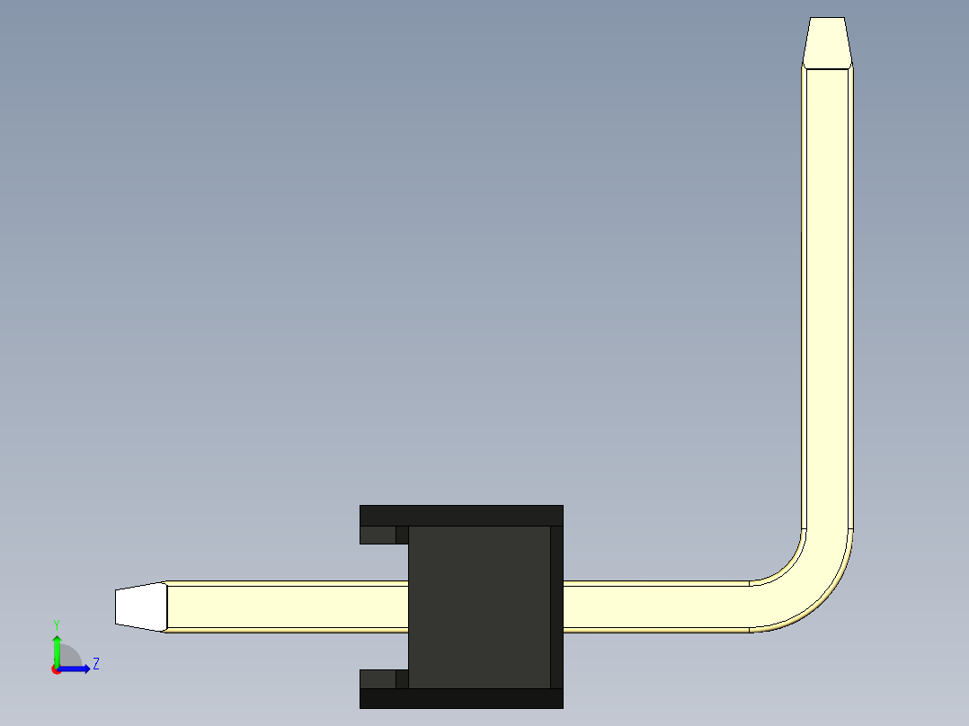 彩色公排针 100mil 2.54mm 系列-DS1022_black_18p_100mil_TypeU_rev1.0左视图