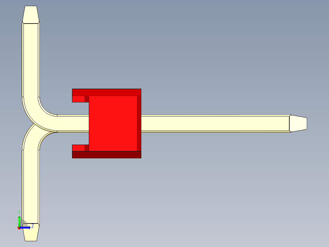 彩色公排针 100mil 2.54mm 系列-DS1022_red_07p_100mil_Type_SMT_R1_rev1.0左视图
