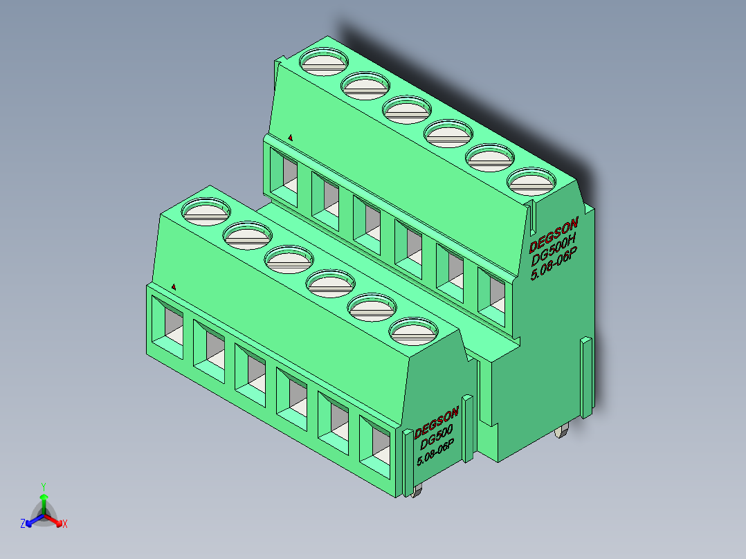 DEGSON DG500 系列 5.05.087.62mm 接线端子-DG500B-5.08-12P-14-00AH