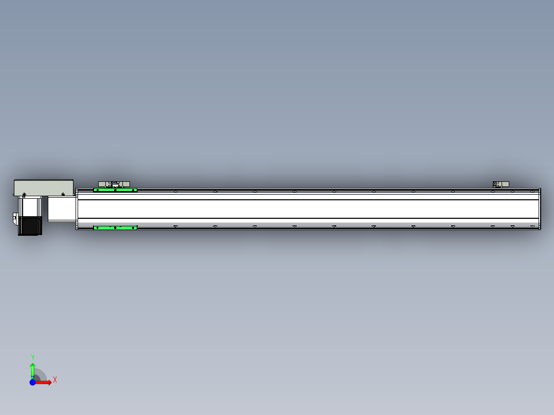 同步带滑台-半封闭B10H-L45-S950-R-P40-D3前视图