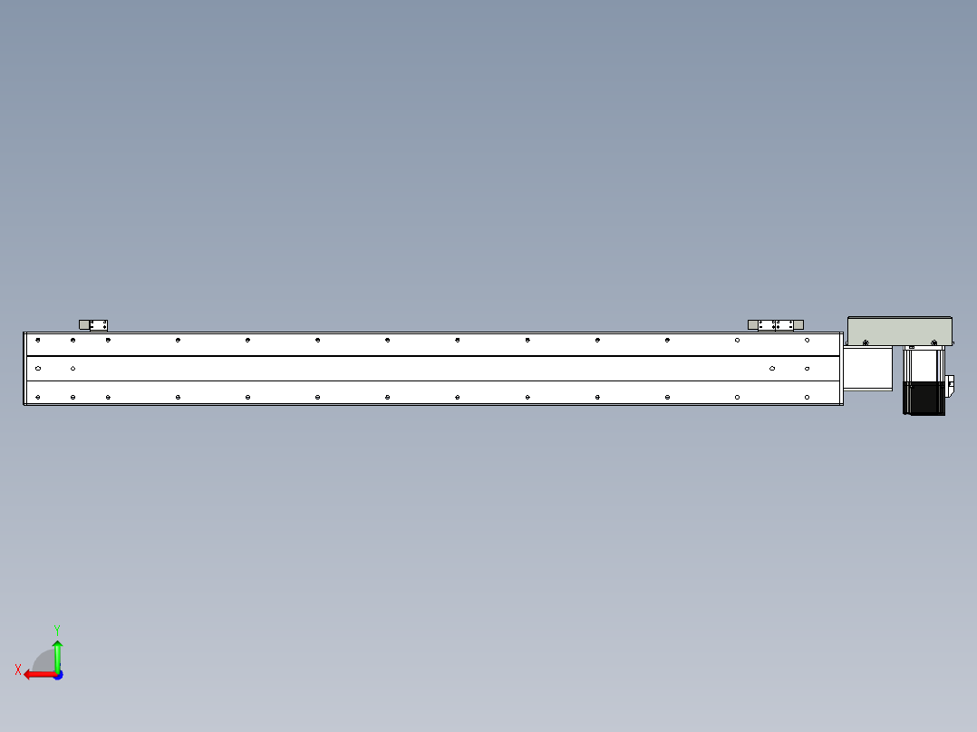同步带滑台-半封闭B10H-L45-S950-R-P40-D3后视图
