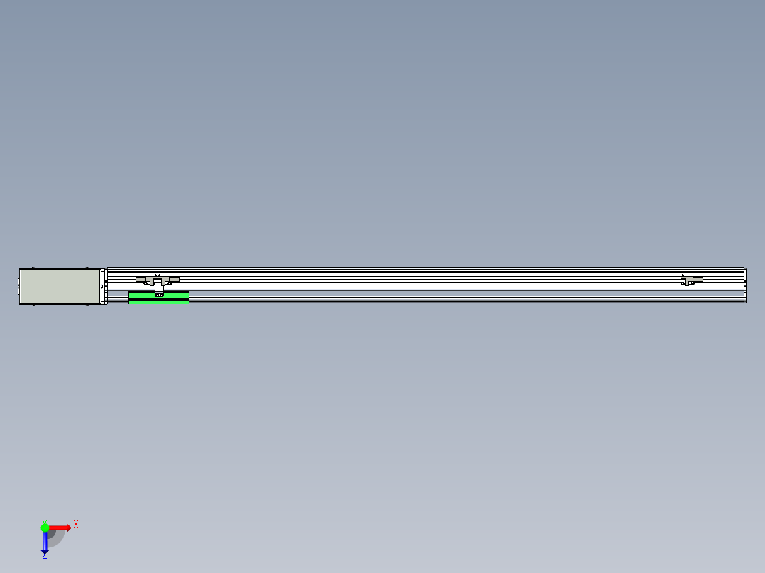 同步带滑台-半封闭B10H-L45-S950-R-P40-D3俯视图