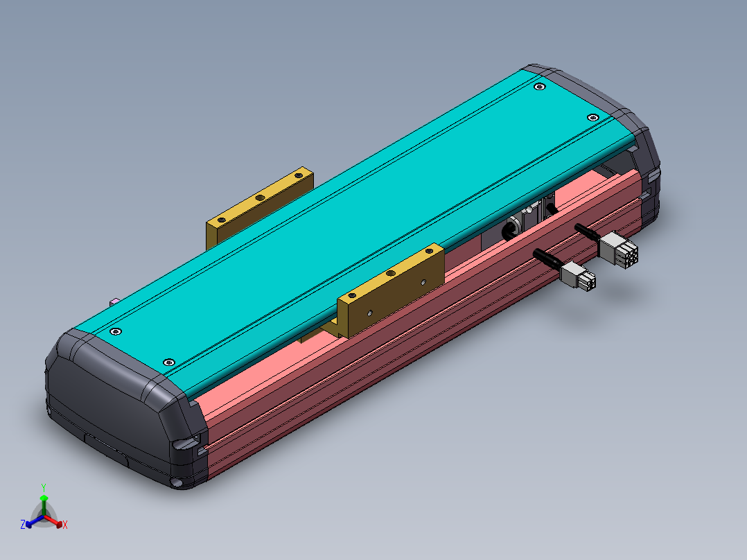 MTH丝杆半封闭模组MTH13-M-200W正等轴测图