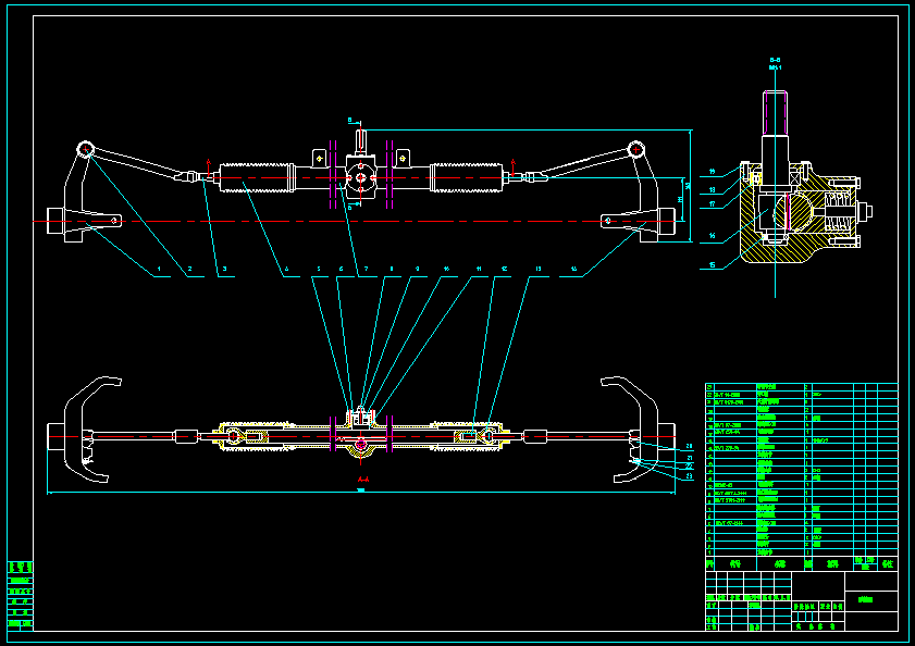 cad电控电动式齿轮齿条四轮转向系统设计方案