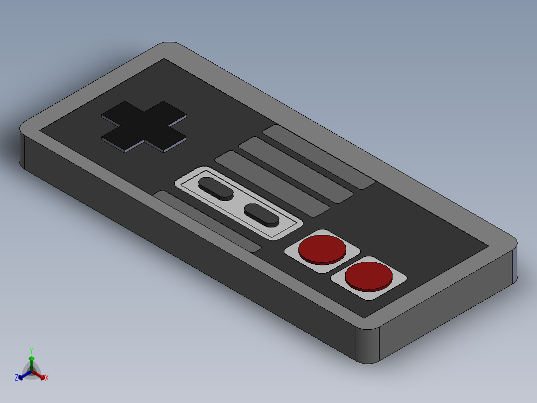 任天堂Ness控制器正等轴测图