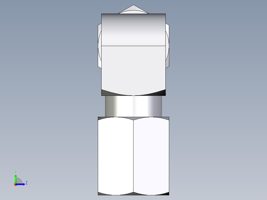 卡套式工业通用硬管接头EO_Union_elbow_W04ZLLCF左视图