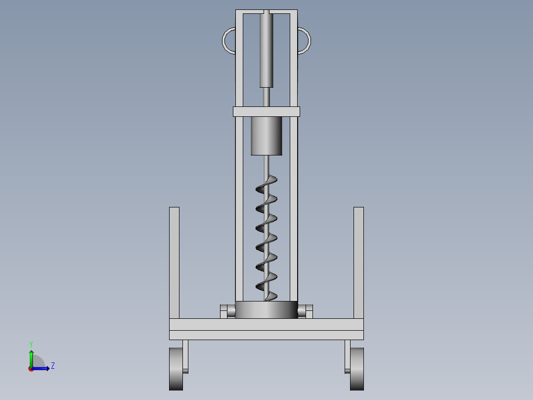 农业种植用刨坑设备左视图