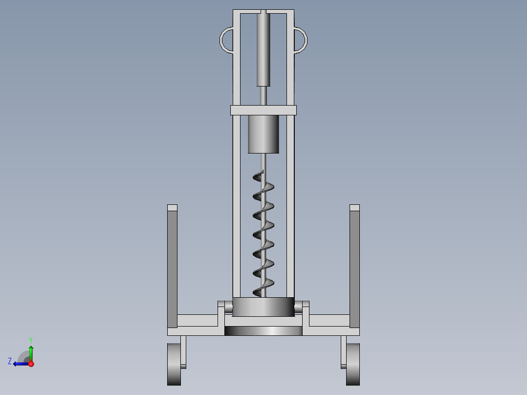 农业种植用刨坑设备右视图
