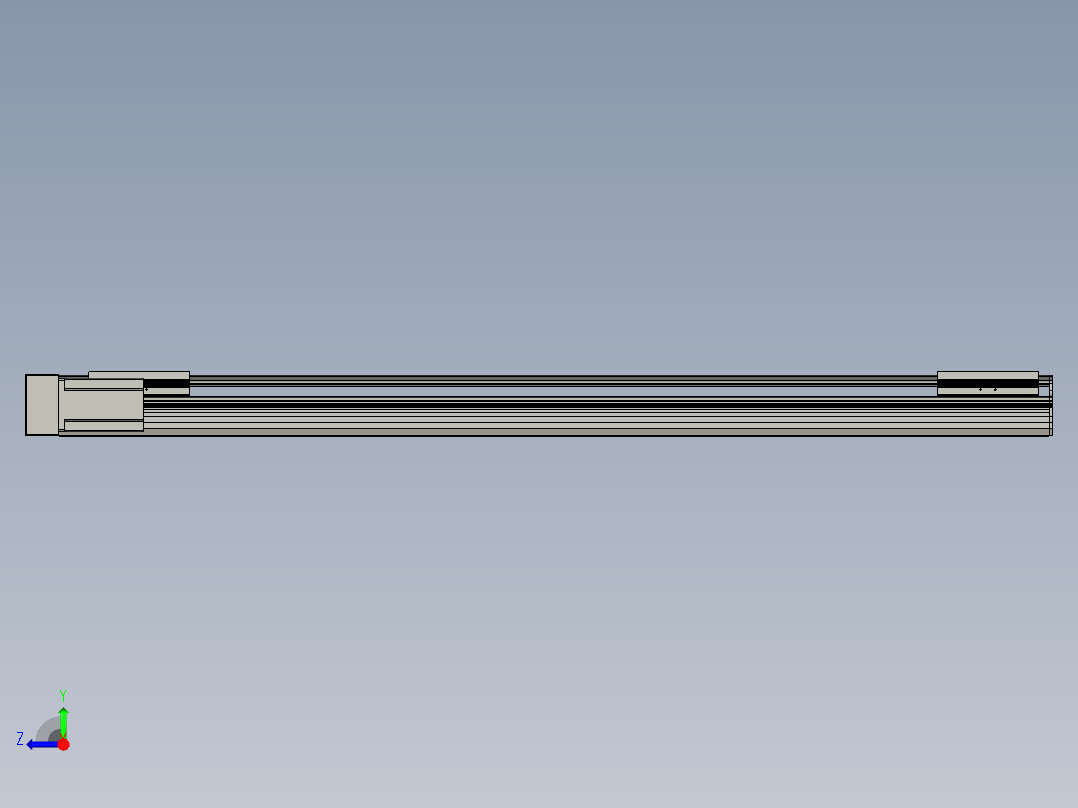 直线模组LHA170-S1250-L设计图纸右视图