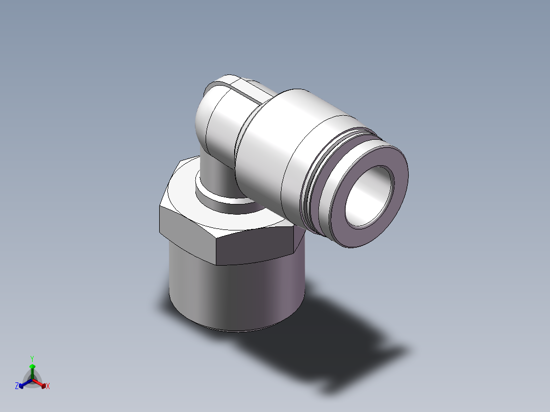 螺纹弯通APL8-G03(3分8厘)正等轴测图