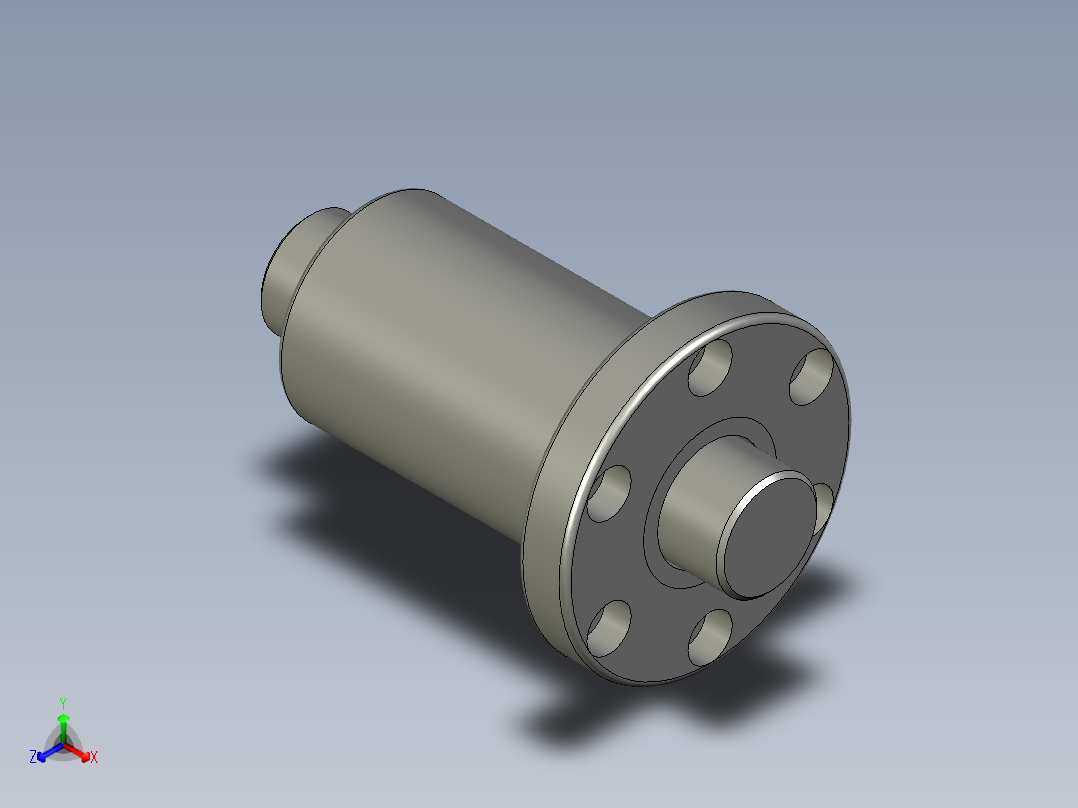 山云日尚SYS滚珠丝杠SFI2510.stp正等轴测图