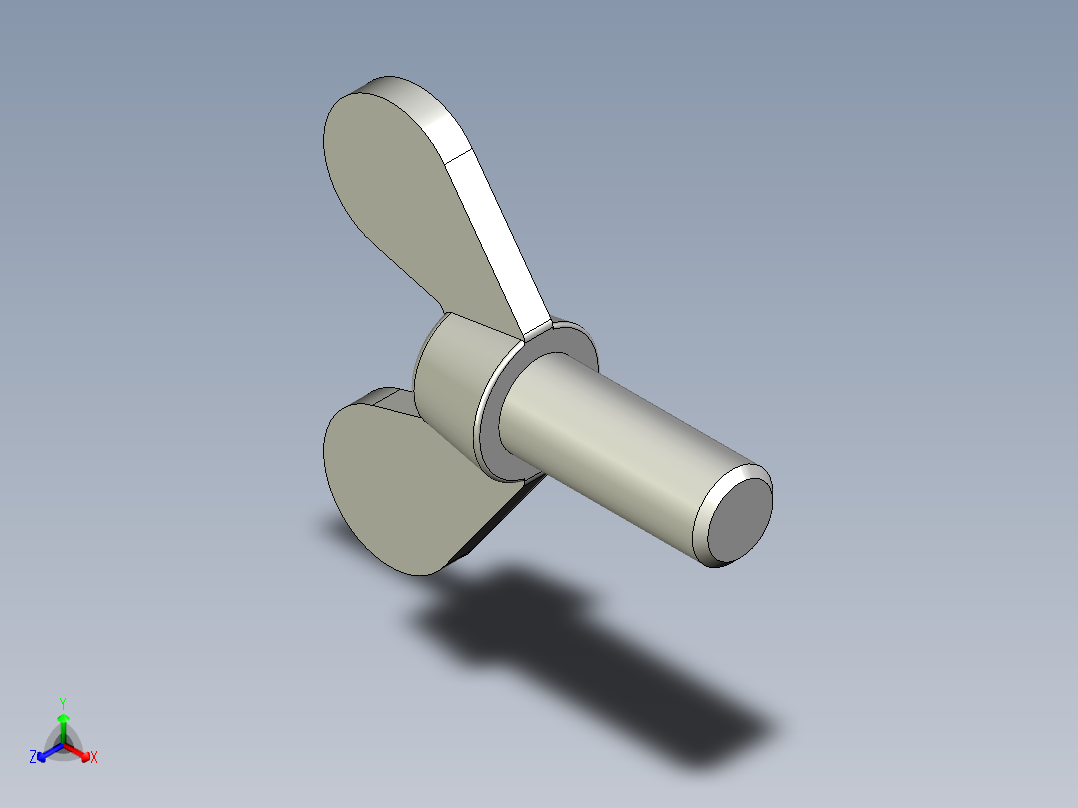 带耳螺钉-DIN_316_Wing_screws_8x1.25x20-16-12.5_39_2.8_20_8.stp正等轴测图